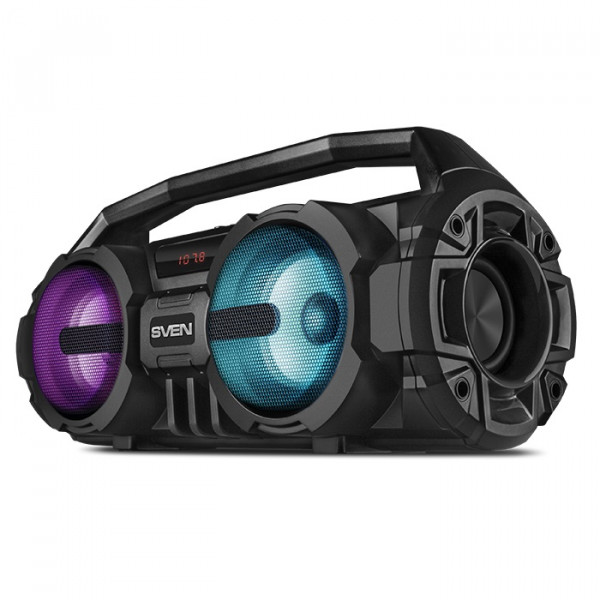 Портативная акустика SVEN PS-415, черная (12W, Bluetooth, FM, USB, microSD, LED-дисплей, 1500mA*h)